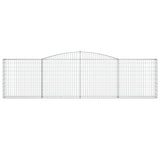 Arched Gabion Baskets 10 pcs 400x30x100/120 cm Galvanised Iron 3146874