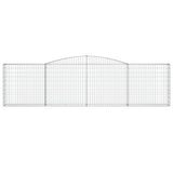 Arched Gabion Baskets 15 pcs 400x30x100/120 cm Galvanised Iron 3146875