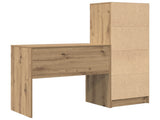 Desk with Drawer with Shelf with Storage 2 pcs Artisan Oak 3337320