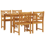 Garden Dining Set 5 pcs Brown Solid Acacia Wood 3375650