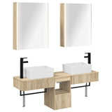 Bathroom Cabinet Set 5 pcs Sonoma Oak 53 x 15.5 x 70 cm 3406329