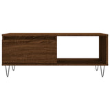 Coffee Table Brown Oak 90x50x36.5 cm Engineered Wood 830571