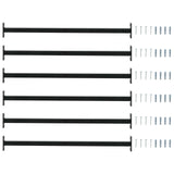 Adjustable Window Safety Bar 6 pcs Black Steel 42031311