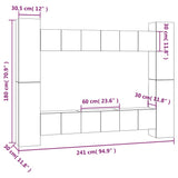 10 Piece TV Cabinet Set Smoked Oak Engineered Wood 3120218