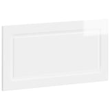 Wall-Mounted Headboard UTRECHT High Gloss White Engineered Wood 897859