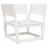Garden Sofa Armrest with Cushions White Solid Wood Pine 844695