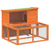 Rabbit Hutch Brown 102x90x84.5 cm Solid Wood Pine 172283