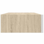 Wall Drawer Shelves 2 pcs Oak and White 40x23.5x10cm MDF 330250
