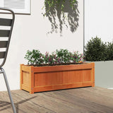 Garden Planter Wax Brown 90x31x31 cm Solid Wood Pine 837453