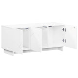 TV Stand 90 x 34.5 x 40 cm High Gloss White Engineered Wood 8011571