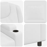 Recliner Chair White 75 x 95 x 106 cm Fabric 42051146