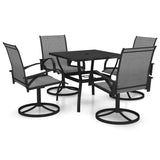 ZNTS 5 Piece Garden Dining Set Textilene and Steel 3060282