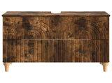 Bathroom Sink Cabinet ALKMAAR Smoked Oak 82 x 41x 59 cm 896140