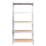 5-Layer Shelves 3 pcs Silver Steel&Engineered Wood 3154210