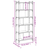 Bookcase 6-Tier Sonoma Oak 76x32x192 cm Engineered Wood 833946