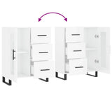 Sideboard High Gloss White 69.5x34x90 cm Engineered Wood 828070