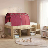 Bed Tunnel 2 pcs Red 211 x 67.5 x 2 cm Polyester 893712
