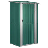 Garden Shed Green 118.5x97x209.5 cm Galvanised Steel 150899