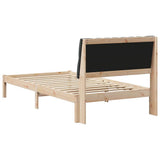 Bed Frame with Upholstered Headboard Brown 100 x 200 cm 878840