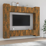 ZNTS 8 Piece TV Cabinet Set Smoked Oak Engineered Wood 3114235