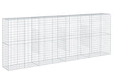 Gabion Basket with Cover 400x50x200 cm Galvanised Iron 3295169