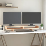 Monitor Stand 100x27x14 cm Solid Wood Pine 814004