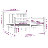 Bed Frame without Mattress 120x190 cm Small Double Solid Wood 3105285