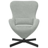 Egg Chair Light Grey 63 x 73 x 90 cm Velvet 42002756