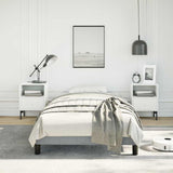 Bed Frame without Mattress Light Grey 100x203 cm Twin XL Fabric 346755