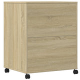Printer Stand with Wheels Sonoma Oak 60x48x74 cm 840634