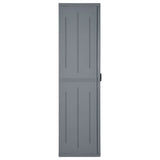 Garden Storage Cabinet Grey 65x45x172 cm PP Rattan 364064