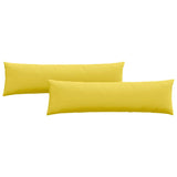 Sofa Pillows 2 pcs Light Yellow 145 x 40 cm Fabric 42013834