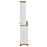 Hutch ASKIM White 91 x 40 x 200.5 cm Solid Pine Wood 3334641