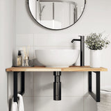 Basin Shelf Wall Mounted Steel and Solid Wood Acacia 3302893