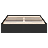 Bed Frame with Drawers without Mattress Black 150x200 cm King Size 3280651