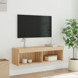 TV Cabinet with LED Lights Sonoma Oak 100x30x30 cm 837159