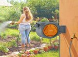 Retractable Hose Reel Wall Mounted, 302m Garden Hose Pipe Reel with Lock, Auto Rewind, 7 in 1 Spray T3398P551675