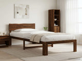 Single Bed Frame with Headboard ROSTOCK Dark Brown 90 x 190 cm 903356