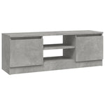 ZNTS TV Cabinet with Door Concrete Grey 102x30x36 cm 823354