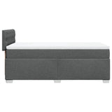 Box Spring Bed with Mattress Dark Grey 100x200 cm Fabric 3285807