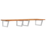 ZNTS Basin Shelf Wall Mounted Steel and Solid Wood Acacia 3302846