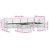 Outdoor Sofa Set 6 pcs Natural 3373514