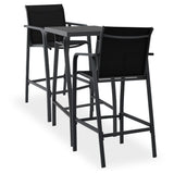 Garden Bar Set Black Steel Medium Durable Garden Bar Set 3073572