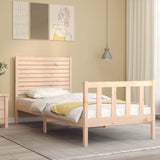 Bed Frame without Mattress Single Solid Wood Pine 3193171