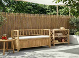 Garden Storage Bench 110 x 47 x 80 cm Bamboo Natural 42028076