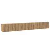 3 Piece TV Cabinet Set Wall-mounted Artisan Oak Engineered Wood 3329204