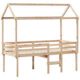 High Sleeper Bed without Mattress 90x200 cm Solid Wood Pine 3282132