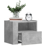 Wall-mounted Bedside Cabinets 2 pcs Concrete Grey 45x30x35 cm 848318
