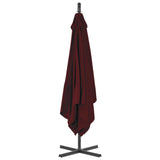 ZNTS Cantilever Garden Parasol with Steel Pole 250x250 cm Wine Red 312510