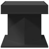 ZNTS Coffee Table with LED Black 50x50x45 cm Engineered Wood 847561